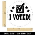 thumbnail image 2 of I Voted Patriotic Self-Inking Rubber Stamp Ink Stamper - UV Ink - Mini 1/2 Inch, 2 of 7