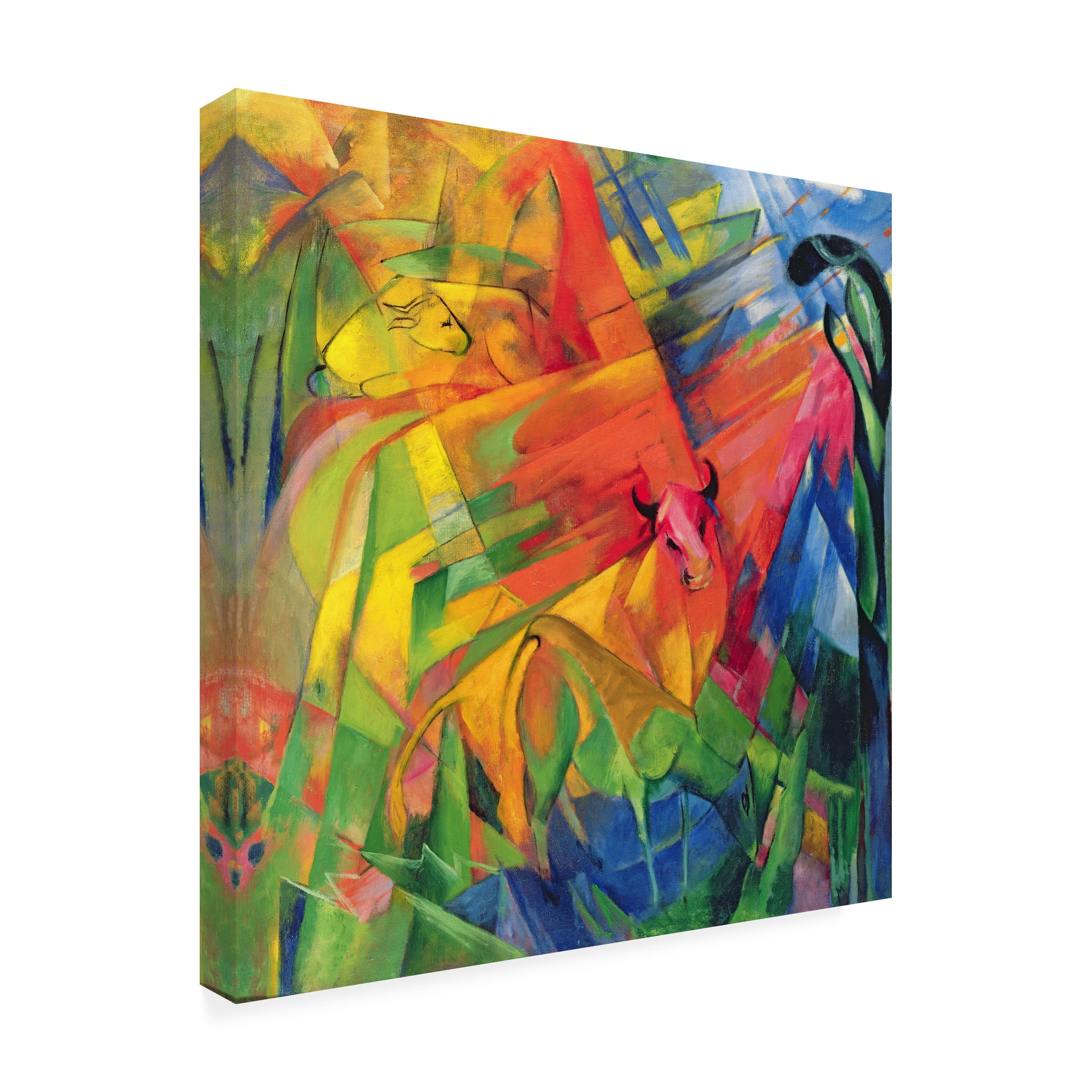 Trademark Fine Art "Animals In a Landscape, 1914" Canvas Art by Franz Marc