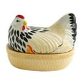 thumbnail image 4 of Cesta para huevos de gallina, contenedor de almacenamiento de huevos, decoración decorativa de cocina, soporte para huevos de gallina, soporte para Cerámica Colorida, 4 of 8