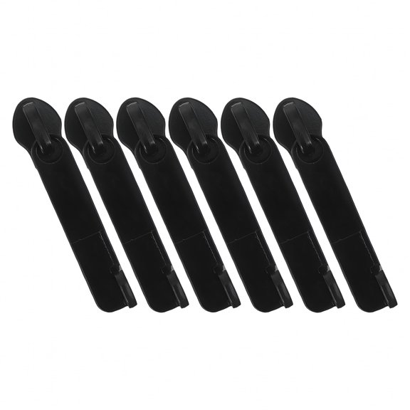 TUWAFE 6 Pcs Zipper Slider Replacement, Zinc Alloy Suitcase Puller with Anti-Burst Clip, Metal Zipper Repair for Luggage, Jackets, Bags
