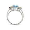 thumbnail image 2 of Topaze Bleue 3.70 Carats (ctw), Bague Améthyste et Citrine en Argent Sterling, 2 of 4