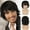 Black, variant on Mens Blonde Wig Short Layered Natural Fluffy Wig Synthetic Heat Resistant Halloween Cosplay Hair Wig