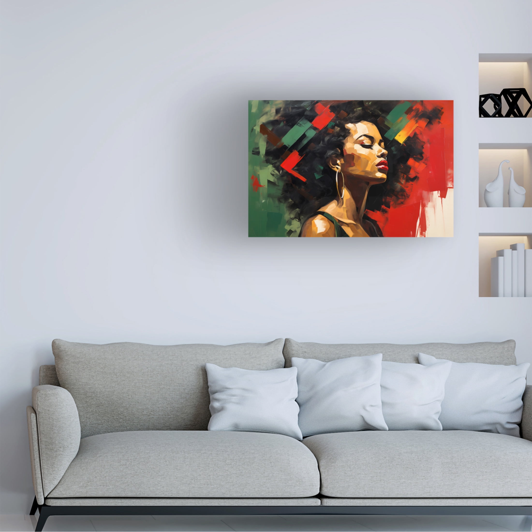 Canvas Wall Art - Ray Heere 'Colorful Model 20' Wall Art for Living Room, Bedroom, or Office Décor by Trademark Fine Art - 32 x 22 Inches