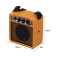 thumbnail image 6 of Aibecy Mini Guitar Amplifier 5W Speaker with 3.5mm & 6.35mm Inputs 1/4 Inch Output Volume Tone Adjustment Overdrive Support, 6 of 7