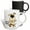 Multicolor, variant on 3drose, Cool Funny Cute Happy Hound Dog Playing Soccer Cartoon, 11oz Two-tone Red Mug