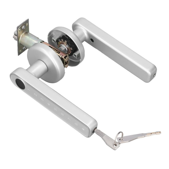 Smart Door Handle, Smart Door Lock 3 Unlocking Methods For Home For Apartments For Offices Black,Silver