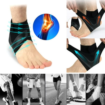 Adjustable Ankle Support Brace Outdoor Sports compression Breathable Running Cycling Skating Dance Ankle Brace Protector Guard for Men (Best Ankle Support For Running)