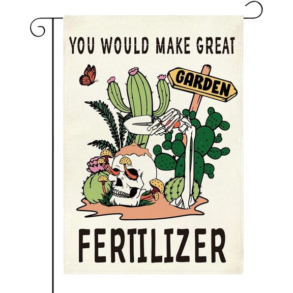 Funny Farmhouse Garden Flag Double Sided Outdoor Lawn Decor 12 x 18 Inches