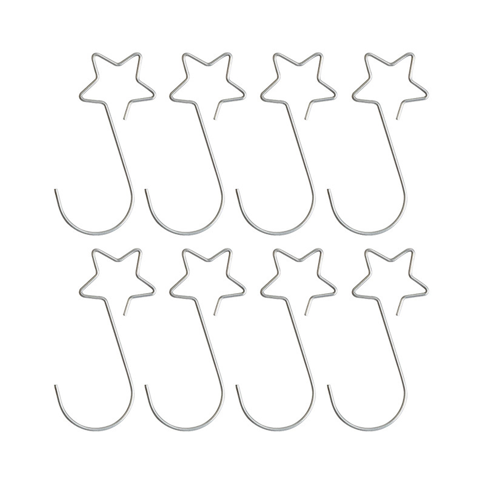 100Pcs Gold Star-Shaped Christmas Ornament Hooks - Metal Tree Hanging Hooks For Decorations