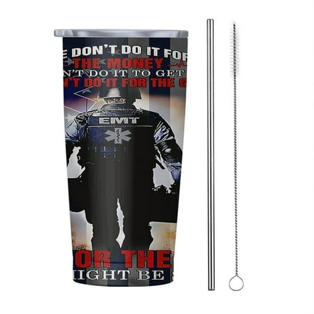 

EMT Paramedic 20oz Tumbler Insulated Stainless Steel Water Bottle Portable Travel Coffee Tea Mug Cup