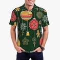 thumbnail image 2 of Balery Christmas Printed Men’s Short Sleeve Polo Shirt, Midweight Men's Shirt,Golf Polo shirts -Medium, 2 of 8