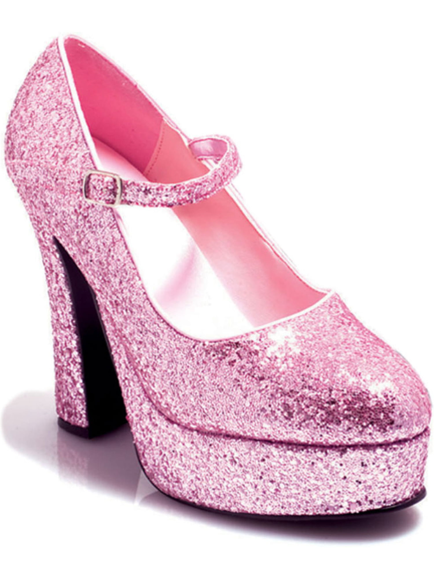 pink glitter mary jane shoes