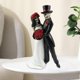 thumbnail image 5 of Estatua del cráneo Creativo esqueleto pareja boda arte coleccionable escultura artesanía figurita adornos para jardín decoración del hogar regalo mesa hogar Fanmusic Estatua del cráneo, 5 of 7