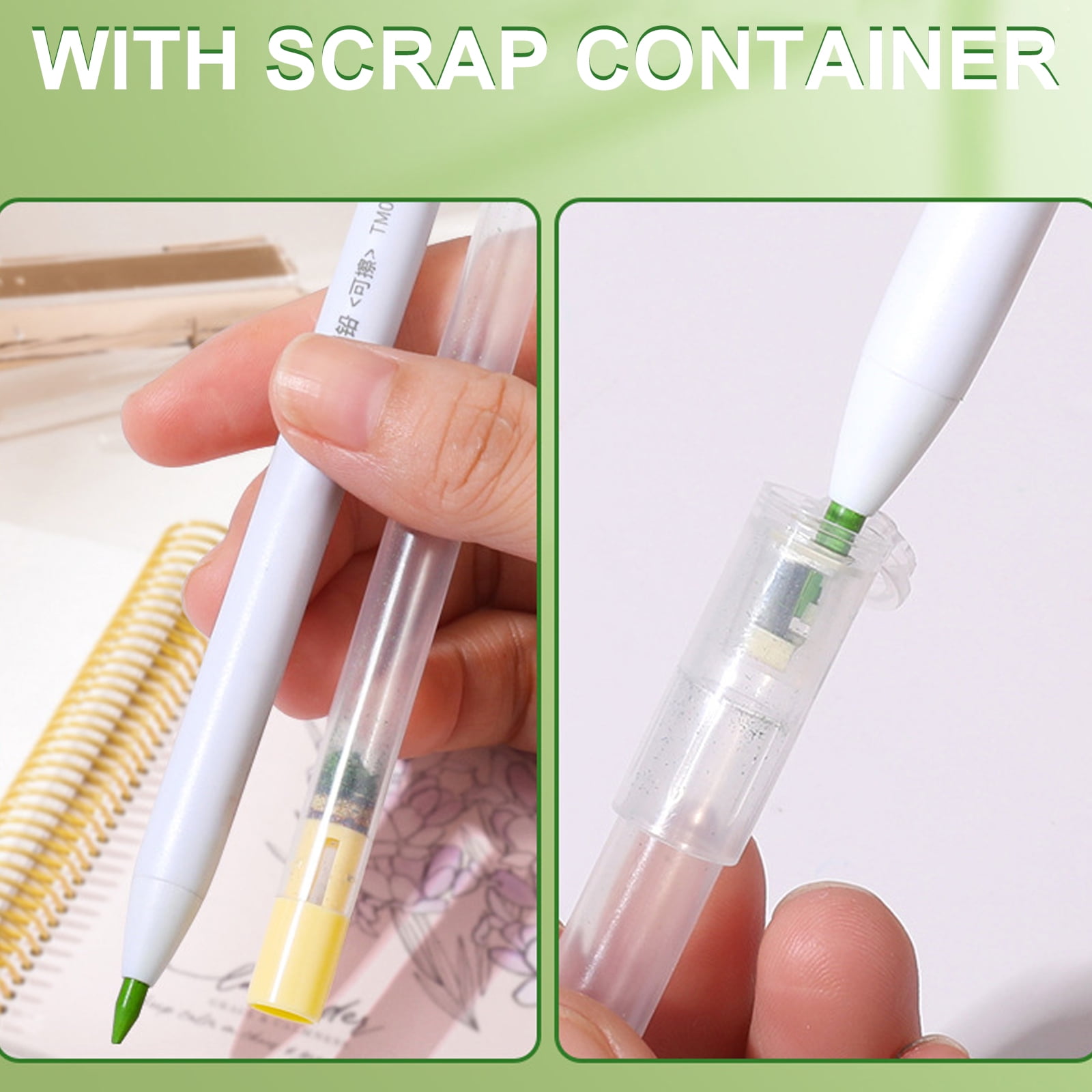 Erasable Retractable Colored Pencils Refillable Art Drawing Pencils 3.0MM Without Sharpening for Coloring Art Project