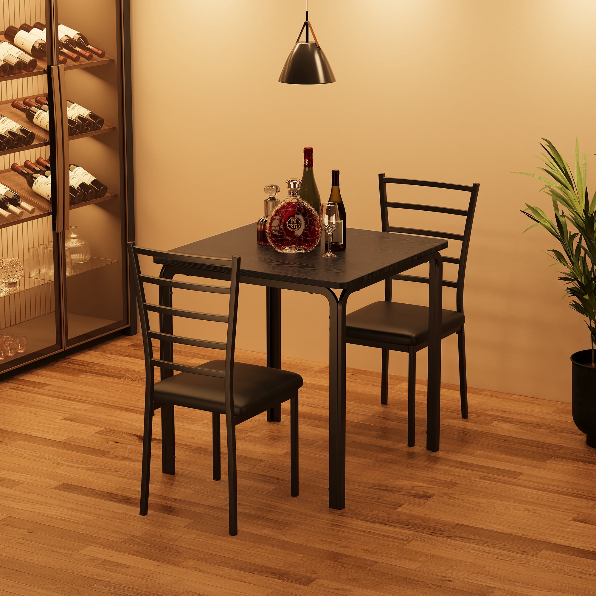 Danolapsi Dining Table for 2,Small Square Kitchen Dining Dinner Room Tables Set,Space Saving Wood Modern Dinette Accent Furniture for Breakfast Nook,Apartment,Home Office Small Space