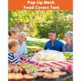 thumbnail image 3 of Mesh Food Cover, Outdoor Food Covers, Reusable and Collapsible Food Tent, Collapsible Food Cover, Premium Pop-up Food Nets for Outdoors Camping and Home Use, 4pcs  17"X 17" and 1pc 40"X 24", 3 of 7