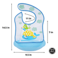 thumbnail image 2 of 3-Pack Baby Bibs for Boys Toddler Feeding Bib Waterproof Adjustable Lightweight Soft Baby Food Bib BPA Free Washable Bibs (Blue Bear, Yellow Car, Green Monkey), 2 of 9