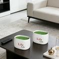 thumbnail image 7 of hulanddfd Plants Pots Set - 2 Pack Plastic Planters, Round Thickened Flowerpot with Drainage Holes Modern Decorative Gardening Containers for Indoor Outdoor, 7 of 7
