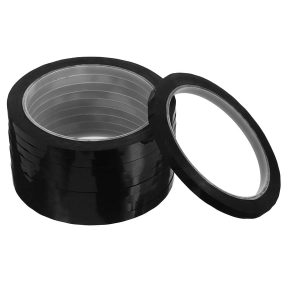 CIMAXIC 10pcs Chrome Tape Black Pinstripe Tape for Automotive with Grid Marking