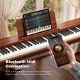 thumbnail image 2 of Ktaxon 88-Key Digital Piano Keyboard with Bluetooth MIDI, 128 Tones & Rhythms, LED Display, Headphone Jack, Sustain Pedal, 2 of 8
