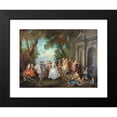 thumbnail image 2 of Nicolas Lancret 14x11 Black Modern Framed Museum Art Print Titled - Dance Before a Fountain (By 1724), 2 of 5