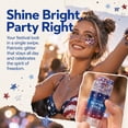 thumbnail image 5 of Red White Blue Hair Glitter Stick, 4th of July American Flag Star Face and Body Glitter, Fourth of July Accessories, Waterproof Glitter Makeup for Women for Football Game(A), 5 of 10