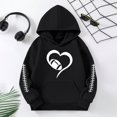 thumbnail image 2 of XAOFW Girl'S Hoodie Sweatshirt Long Sleeve Heart Rugby Print Hoody Kids Cute Clothes Soft Breathable Casual Daily Wear Pullover, 2 of 4