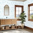 thumbnail image 4 of Peel and Stick Wallpaper Light Blue Seashells Starfish Marine Life Wall Mural 23.6in x 9.8ft Self Adhesive Removable Wall Paper Renter Friendly Wallpaper for Nursery Bedroom Cabinets, 4 of 8