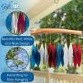 thumbnail image 2 of Blue Handworks Glass Wind Chime Red White and Blue Wind Chimes 4th of July Decor, 2 of 8