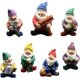 thumbnail image 1 of Figura de gnomos de jardín, 7 piezas de estatuas de gnomos de hadas de resina, figura de gnomo de jardín de hadas en miniatura, gnomo de jardín, se puede utilizar para mesa de comedor, 1 of 5