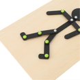 thumbnail image 4 of Wooden Stickman Toy Free Movement Limbs Educational Stick Man Puzzle Toy with 24 Cards, 4 of 5