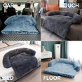 thumbnail image 5 of Calming Dog Bed Fluffy Plush Dog Mat for Furniture Protector with Removable Washable Cover for Large Medium Small Dogs and Cats (Medium,Navy, 5 of 13
