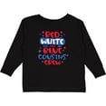 thumbnail image 3 of Inktastic Cousins Crew Red White and Blue 4th of July Boys or Girls Long Sleeve Toddler T-Shirt, 3 of 5