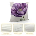 thumbnail image 4 of Pratyus Purple Flower Pillow Cases with Zipper Closure Home Decor for Living Room Bedroom Cushion Outdoor Use - Short Plush Material - 1PC 18x18in, 4 of 5