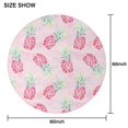 thumbnail image 2 of Nappe Ronde Rose Fruit Ananas, Nappe Résistante aux Plis en Polyester, Nappe Ronde Imperméable et Réutilisable pour Pâques Anniversaire Pique-Nique Mariage (Ronde,60x60 Pouces), 2 of 6