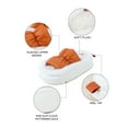 thumbnail image 5 of Spencer Women's Fuzzy Slippers Plush House Slippers Open Toe Thick Sole Slippers Cozy Bedroom Shoes Indoor Outdoor Fluffy Slides, White, Size 9-10, 5 of 11