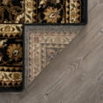 thumbnail image 4 of Traditional 8x10 Area Rug (7'6'' x 9'10'') Oriental Ivory, Black Living Room Easy to Clean, 4 of 9
