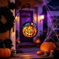 thumbnail image 3 of Fall Halloween Ghost Acrylic Window Hanging Suncatcher Pumpkin Maple Leaf Cozy Thanksgiving Decor Cute Style Sturdy Reusable Purple Black Orange, 3 of 6
