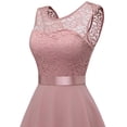 thumbnail image 4 of Vestido con dobladillo con volantes, vestido de cóctel para mujer, vestido de noche de boda corto, 4 of 6