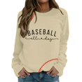 thumbnail image 2 of T-shirt à Manches Longues Col Rond pour Femmes, Quotidien, Maison, Extérieur, Entraînement, Imprimé, Chandail en Molleton, Blouse de Rue, Mode Urbaine, 2 of 5