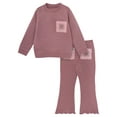 thumbnail image 2 of Modern Moments by Gerber Toddler Girl Sweatshirt with Flare Leg Pan Outfit Set, Sizes 12M-5T, 2 of 15