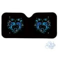 thumbnail image 2 of FORUDESIGNS Dolphin Heart Flower Pattern Car Windshield Sun Shade Reflective Shade for Front Windshield, Automotive Glass Sunshade, Foldable UV Ray Reflector for Car, Truck, SUV, 2 of 7