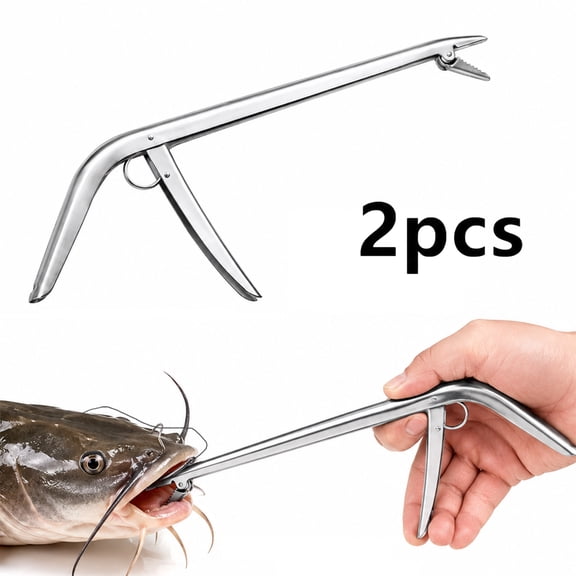 Emlimny 2 Pack Stainless Steel Fish Hook Remover Tool,11.5 Inch Extractor with Non-Slip Handle for Freshwater & Saltwater Fishing, Safe Quick Release