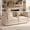 Camel, variant on VEPXXP 76.7" Modern Chenille Loveseat Cloud Couch, 2-Seater L Shaped Sofa with Deep Seat, Movable Ottoman and 4 Pillows for Small Living Room, Bedroom and Apartment, Camel