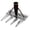 4tooth, variant on Heavy-Duty Iron Weeding Rake, Detachable Hand Weeder with 2 3 4 5 7 Teeth, Garden Weeding Rake Carbon Steel for Lawn Yard Backyard Lawn Loosening Planting