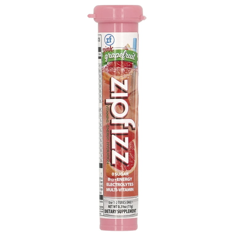 Zipfizz Energy Drink Mix, Pink Grapefruit, 20 ct, B12