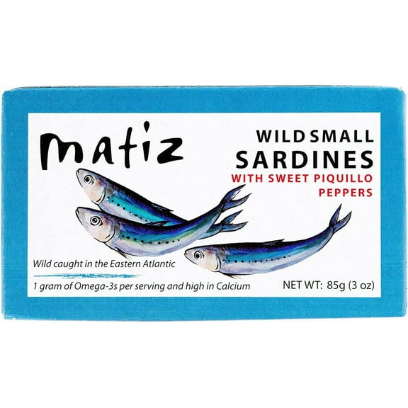 Sardinillas with Piquillo Peppers - Baby Sardines 3 Ounce (12 Pack)