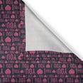 thumbnail image 4 of Ambesonne I Love You Grommet Curtain Single Panel, Romance Pattern Heart, 50"x60", Magenta Dark Grey, 4 of 5
