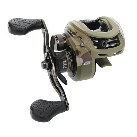 Lew s American Hero Tier 1 Casting Reel 9+1 Stainless Steel Ball Bearings 7.5:1 Gear Ratio Right-Hand Retrieve Multicam