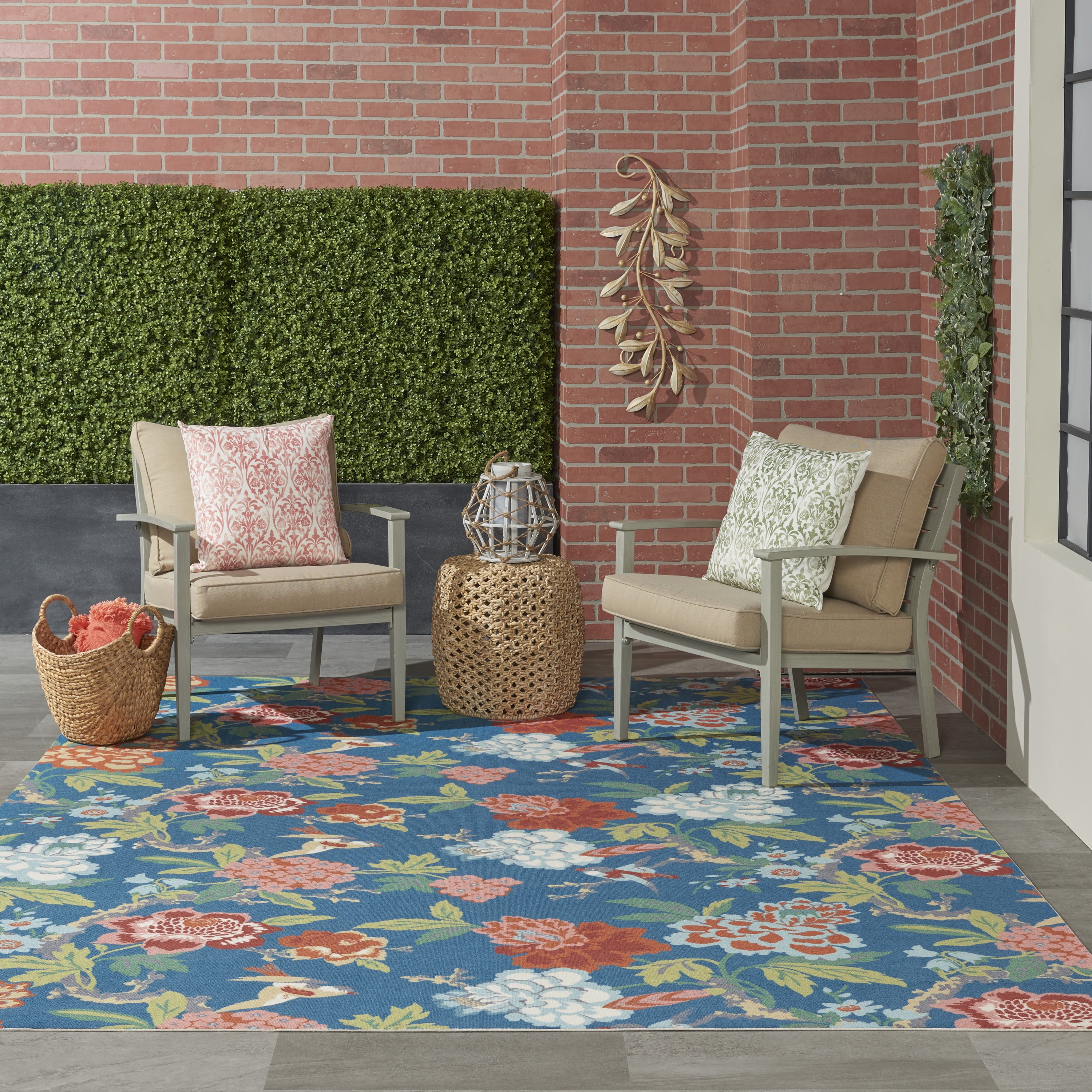 Waverly Sun N' Shade Blue/Multicolor Area Rug